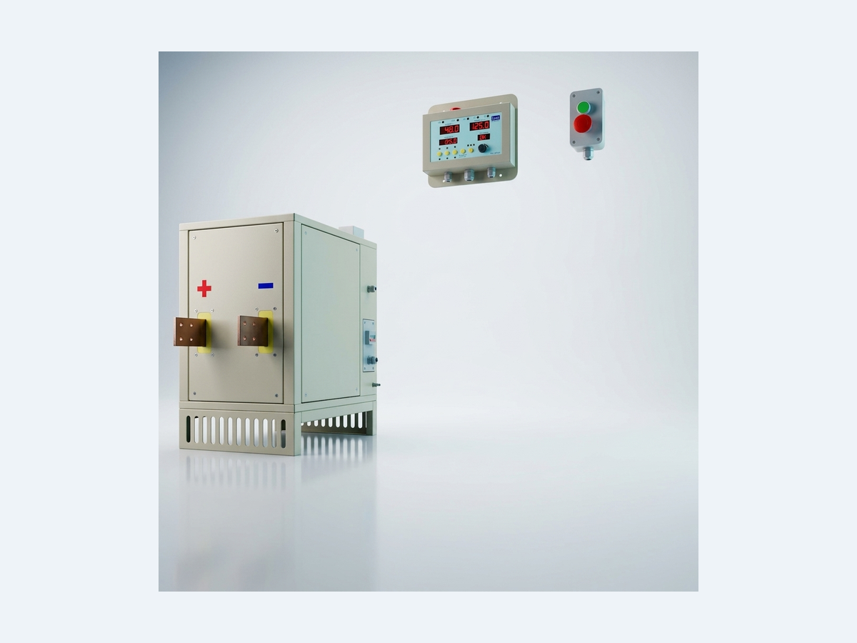 Rectifier — side with control panel